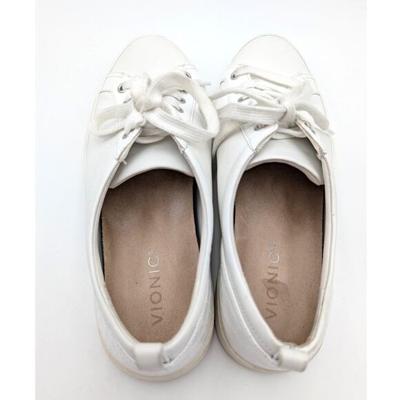 Vionic Winny Lace Up Sneaker Shoes Women's Leather White Size US10 EU41 - Picture 7 of 15